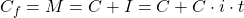 C_{f}=M=C+I=C+C\cdot i\cdot t